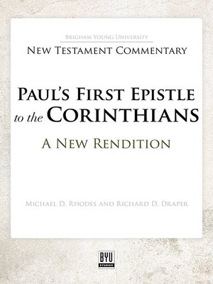 cover image of Paul's First Epistle to the Corinthians